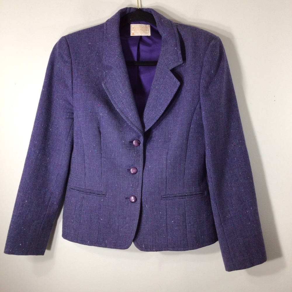 Pendleton small blazer purple Virgin wool